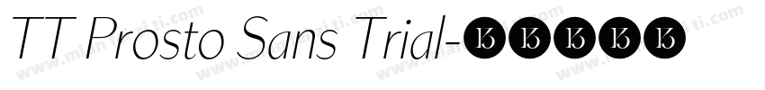 TT Prosto Sans Trial字体转换